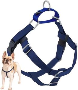 2 Hounds Design Freedom No Pull Dog Harness | Comfortable Control for Easy Walking | Adjustable Dog Harness | Small, Medium & Large Dogs | Made in USA | Solid Colors | 5/8" MD Navy