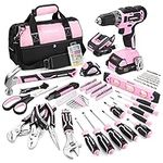 WORKPRO Pink Household Tool Kit wit