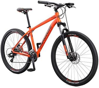 Mongoose Switchback Sport Hardtail Mountain Bike for Adult Men Women, Front Suspension, 16-Speed, 27.5-Inch Wheels, Mechanical Disc Brakes, Large Aluminum Frame, Orange