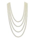 Pearl Necklace, 100" Cultured Freshwater Pearl Endless Strand Necklace