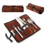 Wepikk Cocktail Shaker Boston Shaker Set Mixology Travel Bartender Kit Portable Bar Tools Carry Bag Stainless Steel 20oz & 24oz Tins Jigger Muddler Strainer Mixing Spoon Martini Margarita Mojito