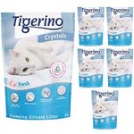 Tigerino Crystals Fresh Clumping Silicate Cat Litter 30L A Baby Powder Scented Antibacterial Disposable And Hypoallergenic Hygiene Litter With Smell Control Formula