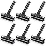 BBTO 12 Pcs Rubber Roller for Crafting 4 Inch Brayer Rollers Craft Ink Roller Relief Printing Brayers for Printmaking Gluing Inking Blocks Carved Surfaces Stamping Scrapbooks Paintings, Black