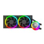 Ant Esports ICE Chroma 240 ARGB 240mm ARGB Liquid Cooler/AIO with CPU Temperature Display - Black | Support Intel & AMD CPU Socket AM5, AM4, AM3, LGA1700, 1200, 2066, 1151 | Evaporation-Proof Tubing