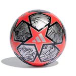 adidas Unisex-Adult UCL Club Soccer Ball, Silver Metallic/Solar Red/Black, 5