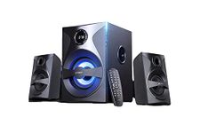 F&D F380X 2.1 Channel Multi Media Speakers (Black) | Wireless Bluetooth Speakers | Subwoofer Satellite Speakers, LED Display, USB, SD Card & NFC | Home Theatre | Speaker for Laptop, Pc & Mobile