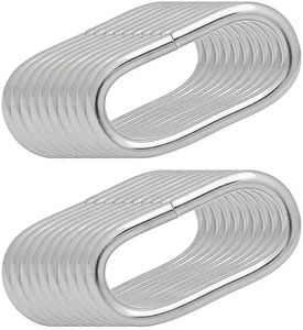 BIKICOCO 1-1/2'' Metal Oval Ring Buckle Loops Non Welded for Leather Purse Bags Handbag Straps, Silver - Pack of 20