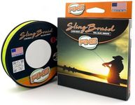 FINS Sling Braided Fishing Line - Versatile, Compact Braid for All Fisheries - Super Smooth 8-End, 20% Stronger, Soft for Delicate Baits, Made in USA - Chartreuse - 15 lb - 300 yds