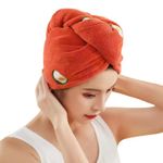 Hair-bliss' Fab Turban Towel Hair Wrap for Medium/Long Hair Care. Nature Inspired (Fab Sunset Hue). Ultra-Plush Hair Drying Towel, Super-Absorbent, Super-Soft Luxury!