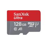 SanDisk Ultra 128 GB microSDXC Memory Card + SD Adapter with A1 App Performance Up to 100 MB/s, Class 10, U1