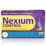 Nexium Control Heartburn & Indigestion Tablets for Acid Reflux Relief, Gastro-Resistant Esomeprazole Tablets, 20mg, 14 Count