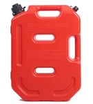 10L 2.6 Gallon Fuel Tank Cans Spare Portable Fuel Oil Petrol Diesel Storage Gas Tank Emergency Backup for Motorcycle SUV ATV Truck Cars Red 1 Pack