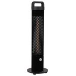 FUSKANG Electric Outdoor Patio Heater, Vertical Aluminum Infrared Heat Lamps, 220V IP45 Waterproof Fast Heating (Color : Black)