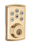 Kwikset 98880-006 SmartCode 888 Electronic Deadbolt, Polished Brass