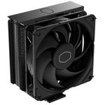 Cooler Master Hyper 212 Black Edition CPU Air Coolor, Silencio FP120 Fan, 4 CDC 2.0 Heatpipes, Anodized Gun-Metal Black, Brushed Nickel Fins for AMD Ryzen/Intel LGA1151