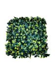 ENUTROF Artificial Wall Grass for Home & Event Decoration || Vertical Garden for Wall || 50 x 50cm || 1 Piece || 55-03(Green with Yellowish Leaves)