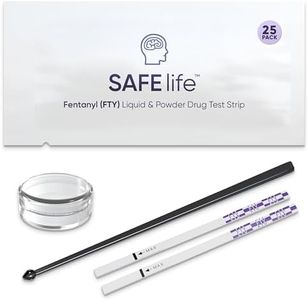 Safe Life Fentanyl Test Strips for Liquid, Pills, Powder - Fentanyl Testing Kit of 25 Fentanyl Test Strips + 10 mg Micro Scoop + Instructions Manual, Fentanyl Test Kit of High Sensitivity with Rapid Result