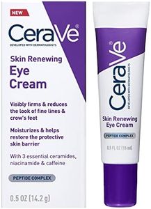 CeraVe Eye Cream for Wrinkles | Under Eye Cream with Caffeine, Peptides, Hyaluronic Acid, Niacinamide, and Ceramides for Fine Lines | Fragrance Free & Ophthalmologist Tested |0.5 Ounces