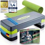 Body&Mind® Aerobic stepping board Elite 3-step stepper step bench with free non-slip mat & exclusive training e-book