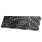 iClever Bluetooth Keyboard,Wireless Keyboard Rechargeable,Multi Device Stable Bluetooth Connection Silent PC Keyboard Compact Size,Portable Slim Mac Compatible Keyboard for ipad,Tablet,Laptop,iphone