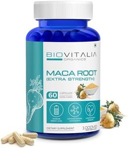 BIOVITALIA ORGANICS Maca Root Extract Capsules Dietary Supplement for Men & Women, Helps Promote Body Strength & Energy, Supports Metabolism & Immunity – 1000mg – 60 Capsules