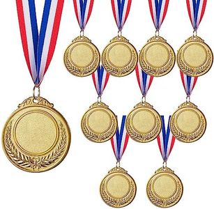 Medallas de Ganador de Oro, Medallas de Ganador de Plastico Dorado para Niños, Medalla de Metal, Medallas para Niños, Ganadores Medallas Deportes, Medallas de Ganador con Cintas para el Cuello