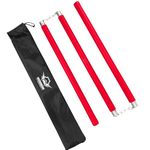 Martial Arts Armory Foam Padded Three Section Staff for Safe Practice Training (Red)