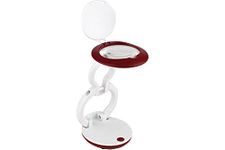 Daylight Company DN1350 Compact, Foldable Magnifying Light, White/Red, 8.2cm x 16.5cm x 7.6cm