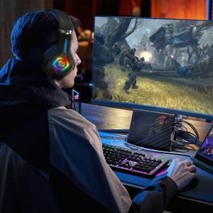 Stereo Gaming Headset with RGB Lighting and Microphone