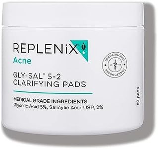 Replenix Gly-Sal Clarifying Acne Pads, 60 Count, Medical-Grade Glycolic Acid & 2% Salicylic Acid Exfoliating Pads for Acne-Prone Skin, Help Clear Blemishes & Refine Pores, Non-Oily