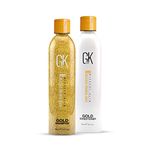 GK HAIR Global Keratin Gold Shampoo and Conditioner (8.5 Fl Oz/250ml) (Shampoo and Conditioner Duo 250ml)