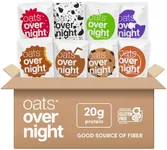 Oats Overnight Party Variety Pack - High Protein, High Fiber Breakfast Protein Shake - Gluten Free Oatmeal, Non GMO High Protein Oatmeal - Cookies & Cream, Coconut Cream Pie & More Flavors (24 Pack)