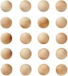 Juvale 1.5 Inch Wooden Balls for Crafts, Unfinished Round Wood Spheres for DIY Projects (20 Pack)