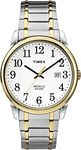 Timex TW2P81400GP Men's Classic White Dial and Two Tone Stainless Steel Expansion Band Watch