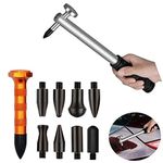 G&S GS 10pcs Car Body Paintless Dent Removal Tools Aluminum Dent Hammer with Knock Down Head Tap Down Tools Set Dent Repair Kit