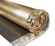 Acoustic Sonic Gold Underlay 5mm Thick - Choose Any Size - for All Wood, Laminate Flooring - Damp Proof Mebrane - Great Sound & Heat Insulation (5mm Thick, 15m2-1 Roll)