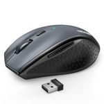 TECKNET Bluetooth Mouse, 2.4GHz Wireless Mouse with Tri-Mode (BT 5.0/3.0+2.4G), 4800DPI Full Size Cordless Mouse for Laptop, PC, Windows, MacOS, Linux