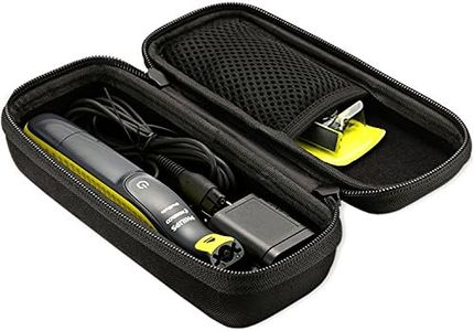 ProCase Hard Case for Philips Norelco OneBlade QP2520 QP2530 QP2620 QP2630, Travel Organizer Carrying Bag for Philips Norelco One Blade Hybrid Electric Trimmer and Shaver -Black