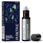 PURETIVE | Cramp Relief Plant Therapy Roll On | Period Pain Reducing Roll On | 100% PURE Therapeutic Essential Oil Roll On (10ML) | Natural, Instant Relief from Pain and Cramp | Easy to use