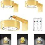 MIOBLUE 3Pack Picture Light Battery Operated Painting Lights, Wireless Magnetic Display Art Puck Light with Remote Controls with Dimmable Timer for Art Frame Artworking Portrait Wall Decor