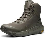 NORTIV 8 Men's Tactical Hiking Boot Lightweight Cushion Sole Boots for Work All Day Side Zipper Motorcycle Combat Military Boot Arch Support 8 Inches Terrascope,Size 14,Olive,NMUMMT2503
