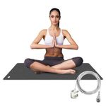 Grounding Mat with UK Cord, 23.6 * 35.4 inch, Earthing Yoga Pad Kit for Sleeping Better, Grounding Bed Mat for Earthing