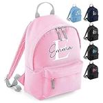 Personalised Kids Backpack for Back to School - Customised Rucksack with Monogrammed Initial & Name - Ideal for Boys, Girls, Nursery and Primary School Children