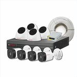 CP PLUS High-Performing Security Kit with 5 cameras 2.4MP Resolution, 4 Dome Cameras & 4 Bullet Cameras, 8 Channel DVR w/o hard disk, 90meter Co-axial cable||