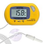 INRIGOROUS Aquarium Thermometer, Digital LCD Water Thermometer for Fish Tank Aquarium Marine Reptile habitat Temperature (1 pcs)