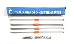 HIMMU'S FASHION HUB Pony Light Weight Single Point Knob Aluminium Knitting Pins/Knitting Needles Combo (Grey, Size No. 9, 10, 11 & 12) (Length 25cm)