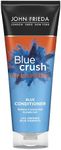 John Frieda Blue Crush Blue Conditioner 250 ml, Toning Conditioner for Brown Hair, Anti-Brass Conditioner for Brunettes with Crushed Blue Pigments