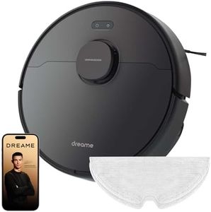 DREAME D9 Max Robot Vacuum and Mop, 4000Pa Suction, LiDAR Navigation, 2-in-1 Sweep & Mop, 5200mAh Battery, Multi-Floor Mapping, Alexa/App Control, Ideal for Pet Hair & Carpets