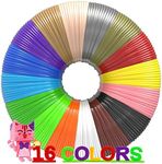 3D Pen Filament 160 Feet, 16 Colors, Each Color 10 Feet, 250 Stencils eBooks - 3D Printer Pen Refill PLA 1.75mm, Compatible with MYNT3D, SCRIB3D, PIKA3D Super and Pro Pen