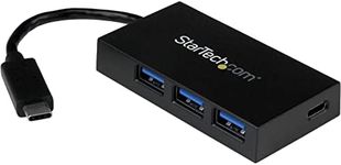 StarTech.com USB C Hub – 4 Port USB-C to USB-A (3X) and USB-C (1x) – Bus Powered USB Hub – USB Type C Hub – Port Expander